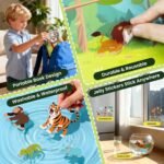 Animals Reusable Sticker Book for Toddlers, DIY Make-a-face Animals Jelly Fun 3D Stickers, Washable Puffy Stickers for Kids Toys, Airplane Road Trip Travel Activities Essentials for Kids 3 4 5 Years - Image 6