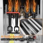Commercial Gas Floor Fryer with 2 Baskets, 120000 BTU Natural Gas Fryer-Only Commercial Use, 4 Heating Tubes, 55 lb Oil Capacity Deep Fryer for Restaurants, Fast Food, Food Trucks - Image 3