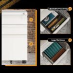 DEVAISE 3-Drawer Mobile File Cabinet (Under Office Desk), Assembled Except Casters, Fits Letter/Standard Sizes, White - Image 5