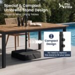 PHI VILLA 15ft Large Patio Umbrellas with Base Included, Outdoor Double-Sided Rectangle Big Market Umbrella with Stand, Outside Umbrellas for Poolside Lawn Backyard, Beige - Image 5