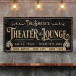 TAILORED CANVASES: theater Sign, Custom Movie Theater Decor, Unique Home Theater Wall Art, Personalized Cinema Room Canvas, Stylish Theater Room Decor, Ready-to-Hang Art - Image 2