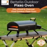 Bertello SimulFIRE Outdoor Pizza Oven Bundle - Wood Fire Portable 12 inch Brick Oven with Gas Burner, Peel, Wood Tray, Cover, & Thermometer - Portable Pizza Maker - As Seen on SHARK TANK - Image 6