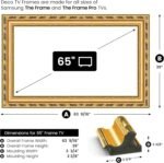 Ornate Gold 65" Premiere Deco TV Frame - Compatible ONLY with Samsung The Frame TV and Pro TVs (Fits 2021-2025, LS03A, LS03B,LS03C,LS03D,LS03FA,LS03FW) - Image 3