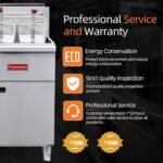 Commercial Gas Floor Fryer with 2 Baskets, 120000 BTU Natural Gas Fryer-Only Commercial Use, 4 Heating Tubes, 55 lb Oil Capacity Deep Fryer for Restaurants, Fast Food, Food Trucks - Image 8