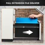 DEVAISE 3-Drawer Mobile File Cabinet (Under Office Desk), Assembled Except Casters, Fits Letter/Standard Sizes, White - Image 4