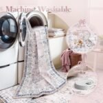 LIVEBOX Machine Washable 5x7 Rug, Pink Rugs for Bedroom Girls, Soft Boho Floral Nursery Rug, Non-Slip Indoor Ultra-Thin Floor Carpet Area Rug for Kid Room Living Room Dorm, Blush/Pink - Image 7