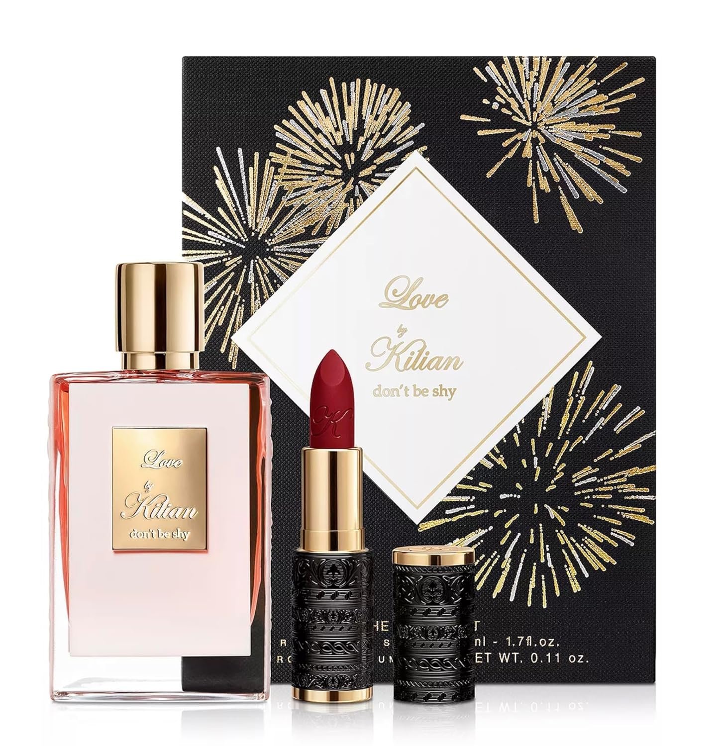 81f6QDiOFL._SL1500_.jpg Kilian Love Don't Be Shy 15 Years Limited Edition Set - Eau De Parfum 1.7oz + Lipstick - Image 1