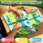 Animals Reusable Sticker Book for Toddlers, DIY Make-a-face Animals Jelly Fun 3D Stickers, Washable Puffy Stickers for Kids Toys, Airplane Road Trip Travel Activities Essentials for Kids 3 4 5 Years - Image 7