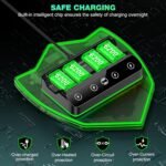 DINOSTRIKE 4X 6200mWh Battery Pack Compatible with Xbox One/Series S/X Controller Charging Station【Extended USB C Cable】 Rechargeable Battery Pack for Xbox - Image 6
