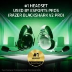 Razer BlackShark V2 Pro Wireless Xbox Gaming Headset: 50mm Drivers - Super Wideband Mic - Noise Isolating Earcups - for Xbox, PS5, Nintendo Switch 2, PC, Mac - Bluetooth, USB-C - 70hr Battery - Black - Image 2