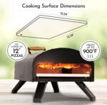 Bertello SimulFIRE Outdoor Pizza Oven Bundle - Wood Fire Portable 12 inch Brick Oven with Gas Burner, Peel, Wood Tray, Cover, & Thermometer - Portable Pizza Maker - As Seen on SHARK TANK - Image 3
