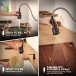 Oil Rubbed Bronze Kitchen Faucet with Pull Down Sprayer, Lava Odoro Bronze Kitchen Sink Faucet with Magnetic Docking Spray 3-Function, Brass Faucet for Kitchen Sink 1 Hole and 3 Hole, KF271-ORB - Image 6