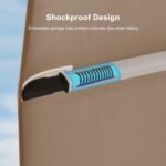 PURPLE LEAF 10' X 13' Patio Umbrella Outdoor Rectangle Umbrella Large Cantilever Umbrella Windproof Offset Heavy Duty Sun for Garden Deck Pool Patio, Beige - Image 8