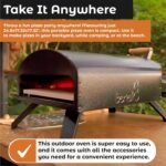 Bertello SimulFIRE Outdoor Pizza Oven Bundle - Wood Fire Portable 12 inch Brick Oven with Gas Burner, Peel, Wood Tray, Cover, & Thermometer - Portable Pizza Maker - As Seen on SHARK TANK - Image 7