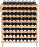 VEVOR 72 Bottle Upgrade Modular Wine Rack, Continuously Store Pinot Bottles, 8-Tier Bamboo Wood Storage Rack, Floor Freestanding Wines Holder Display Shelf, Wobble-Free Shelves for Kitchen Bar Cellar - Image 9