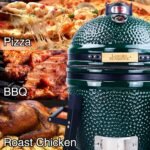 Ceramic Kamado Charcoal BBQ Grill and Smoker, Stainless Steel Grates -15" Ceramic with Tall Stand (GREEN) - Image 6