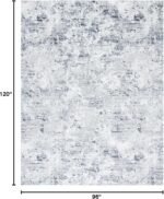 SAFAVIEH Area Rug 8x10 - Amelia Collection - Large - Grey & Ivory, Modern Design, Non-Shedding & Easy Cleaning, Ideal for Living Room, Bedroom, Office, Dining Space (ALA705G) - Image 2