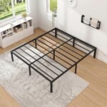 Metal Bed Frame,Queen Size Bed Frame with Storage Space,Heavy Duty Sturdy Mattress Foundation,Easy Assembly,No Box Spring Needed, Black,14 Inch,Queen - Image 7