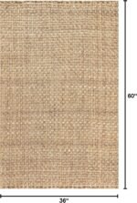 JONATHAN Y Estera Hand Woven Boucle Chunky Jute Natural Indoor Area Rug, 3x5, Bohemian, Transitional, Easy-Cleaning for Living Room, Bedroom, Kitchen, Pet Friendly, Non-Shedding (NFR102A-3) - Image 2