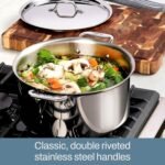 All-Clad D3 10-Piece Stainless Steel Cookware Set, 3-Ply Made in USA Cookware- Includes Frying Pans, Saucepan, Sauté-Pan, Stockpot, Professional Cookware -Induction & Oven Safe - Image 6