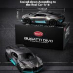 MIEBELY Remote Control Car, Bugatti Divo 1/16 Scale Rc Cars 12Km/h, 2.4Ghz Licensed Model Car 7.4V 500mAh Toy Car Headlight for Adults Boys Girls Age 6-12 Years Birthday Ideas Gift - Image 4