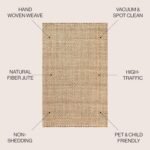 JONATHAN Y Estera Hand Woven Boucle Chunky Jute Natural Indoor Area Rug, 3x5, Bohemian, Transitional, Easy-Cleaning for Living Room, Bedroom, Kitchen, Pet Friendly, Non-Shedding (NFR102A-3) - Image 3
