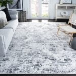 SAFAVIEH Area Rug 8x10 - Amelia Collection - Large - Grey & Ivory, Modern Design, Non-Shedding & Easy Cleaning, Ideal for Living Room, Bedroom, Office, Dining Space (ALA705G)