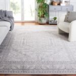 SAFAVIEH Area Rug 9x12 - Adirondack Collection - Large - Ivory & Silver, Oriental Medallion Design, Non-Shedding & Easy to Clean, Ideal for Living Room, Bedroom, Dining Space (ADR108B)